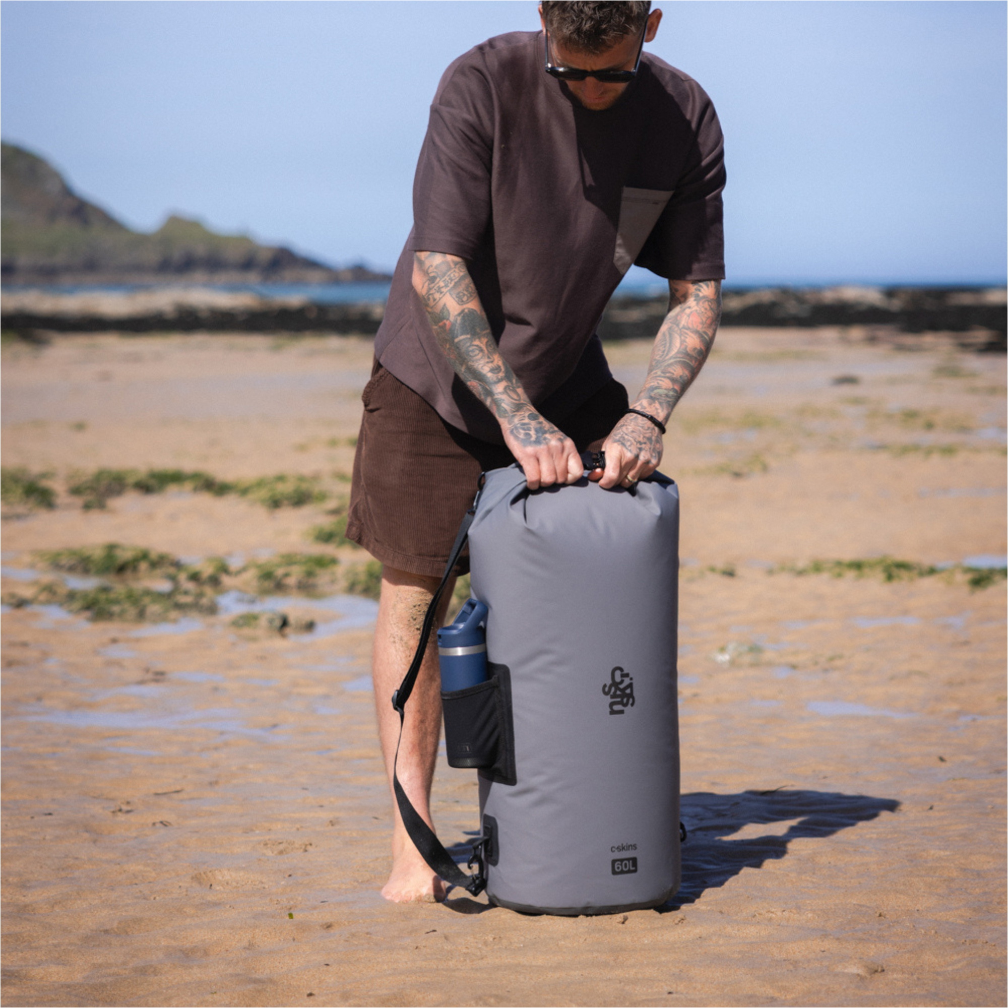 2026 C-Skins Session 60L Dry Bag C-DBSE60 - Storm Grey